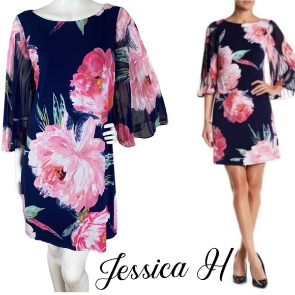 JESSICA H Floral Shift Dress - Picture 1 of 8